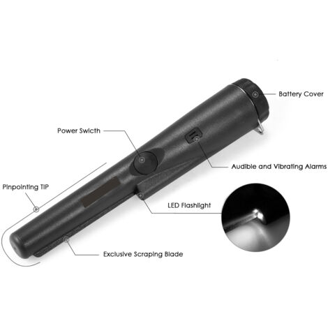 Jeffergarden Détecteur de métaux portable Pinpointer, outil de chasse au trésor, vibreur, réglage automatique avec étui de ceinture (1/5)