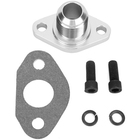 Jeffergarden Bride de retour Turbo en aluminium 12 AN Bride de retour de vidange d'huile Turbo pour T3 T4 T3/4 T04 GT40 GT50 GT55