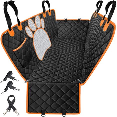 Jusch – Housse de siège auto pour chien – Imperméable 100% – Tissu Oxford 600D – Poche de rangement – Installation facile – 137 x 147 cm (1/5)