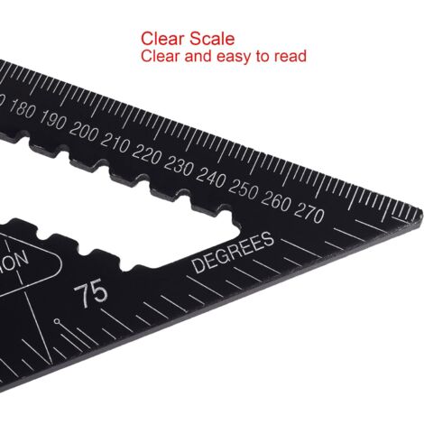 Pré Equerre Menuisier Metal Aluminium Règle de Triangle Pliante Équerre