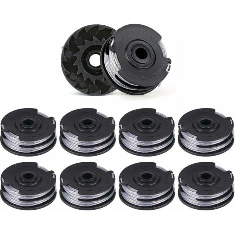 Lot de 10 Bobines de Fil de Rechange pour Débroussailleuses Double Ligne, Longueur de 6 m x 1,6 mm, Convient pour les Modèles Bosch ART 30-36 LI, ART 30, ART 27 et ART 24. (1/5)