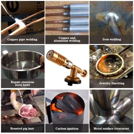 Chalumeau à Gaz SenDeluz - Torche Brûleur Réglable 1300°C Avec Protection Mains Pour Cuisson, Soudure, Plomberie Et Bricolage