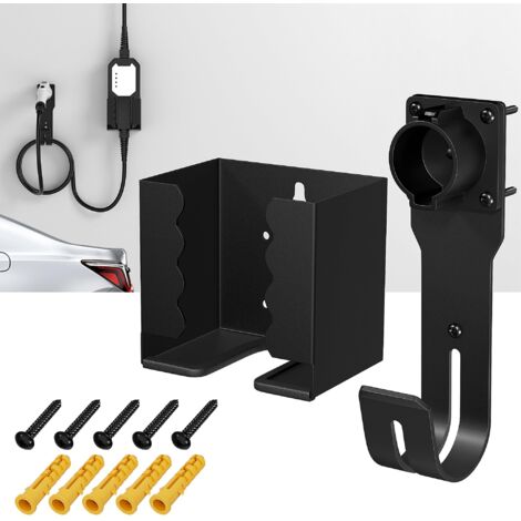 Support de chargeur mural pour véhicule électrique SAE J1772 Connecteur EV Chargeur Cable Holder & EV Charging Box Holder for Electric Vehicles (1/5)