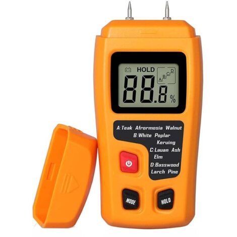 Testeur d'humidité du bois portable testeur d'humidité LCD pour détecteur d'humidité du bois pour la mesure de l'humidité du papier de bois de chauffage