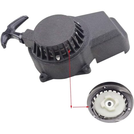 Démarreur en Aluminium Pédales de démarrage et pièces Noir Facile À Tirer À Rivet Remplacement pour 47CC 49cc Engrenage 2 Temps Boucle Pocket Bike Dirt Bike