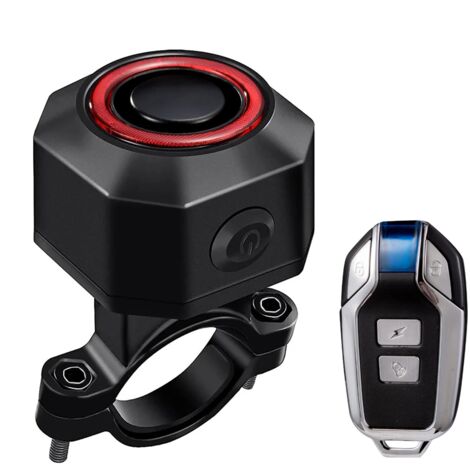 Applicable Alarme De Velo Antivol, Alarme de vélo à détection de Vibrations avec télécommande, Alarme Moto sans Fil avec capteur de Mouvement antivol sans Fil 110 DB pour vélo Electrique,Moto,Scooter (1/5)