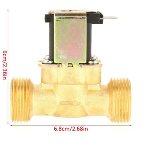 Electrovanne 220v Électrovanne Double Tête DN20 G3/4 DC 12V Normalement Fermée - Pour Machine à Laver, Lave-vaisselle - Pression 0.02-0.8MPa Electrovanne Arrosage