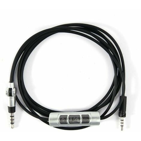 Câble audio 3,5 mm vers 2,5 mm compatible avec casque Sennheiser Momentum 2.0/Momentum Noir (1/3)