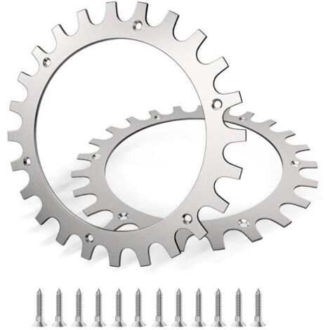 tampons en acier inoxydable de qualité supérieure pour tondeuse à gazon Worx Landroid modèle S/M Épaisseur 2,5mm, Amélioration de la traction - Ébavurage poli - Diamètre de la roue : 205 mm (1/4)