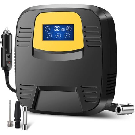 Gonfleur de Pneus Portable Compresseur d'Air pour Pneus de Voiture Avec Lampe de Poche Voiture Electrique Pour Voiture Moto Gonfleur de Pneus Portable Compresseur d'Air avec Manomètre (1/5)
