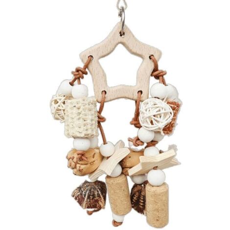 Jouet pour Perroquet,Jouet à Suspendre pour calopsittes,perruches, perruches,tourterelles,aras Gris,Jouets naturels à Suspendre (1/5)