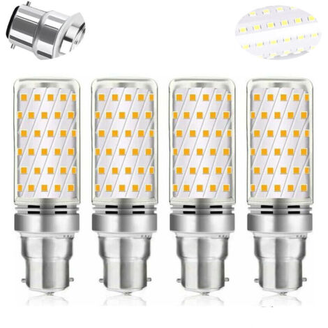 XVX Ampoule LED Mais B22 16W Blanc Froid 6000K,Betterlife 1600LM, Équivalent Halogène B22 100W-120W, AC 230V, Ampoule B22 pour Garage/Studio, non-dimmable, lot de 4 [Classe énergétique A] zhuoxuan (1/5)
