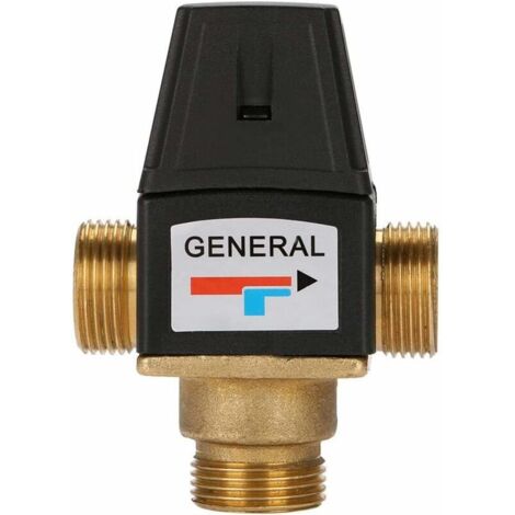Vanne de mélange thermostatique laiton DN20 à 3 voies – Optimisation chauffe-eau solaire – Contrôle précis température – Pression max 10 bars (1/6)