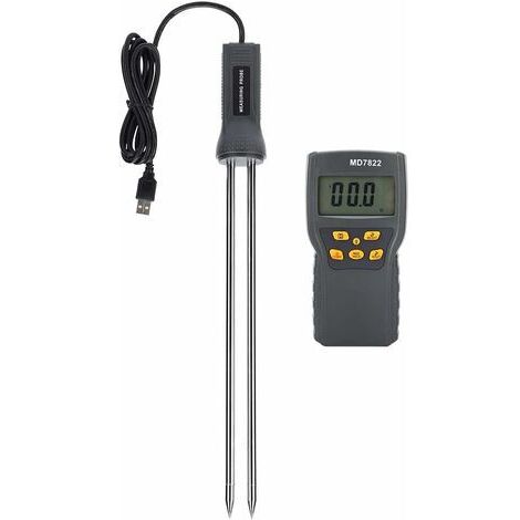 Tigrezy -Hygromètre, Testeur D'humidité, Détecteur D'humidité, Humidimètre Portable Pour Grains, Avec Sonde de Mesure Testeur D'affichage LCD (1/5)