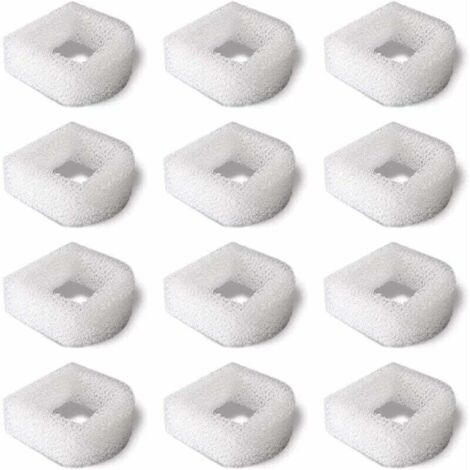 Filtre en Mousse de Rechange Accessoire (Pack de 12) pour Fontaine à Eau pour Chat Chien Animaux- Compatible avec Fontaines en Céramique et Fontaines Drinkwell 360 en Acier