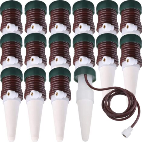 Arrosage Stakes Automatique Système d'Arrosage, Irrigation par Égouttement Automatique de Plante Libération Lente pour Plantes d'Intérieur ou d'Extérieur (Pack de 16) (1/8)