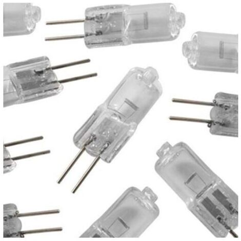 10x DC 12V Ampoules Halogènes GY6.35/G6.35 50W à Intensité Variable Blanc Chaud 2700K 2 Broches Transparent Ampoule Capsule Pour Lustre, Lampe de Bureau, Lampe Suspendue, Lampe à Suspendre