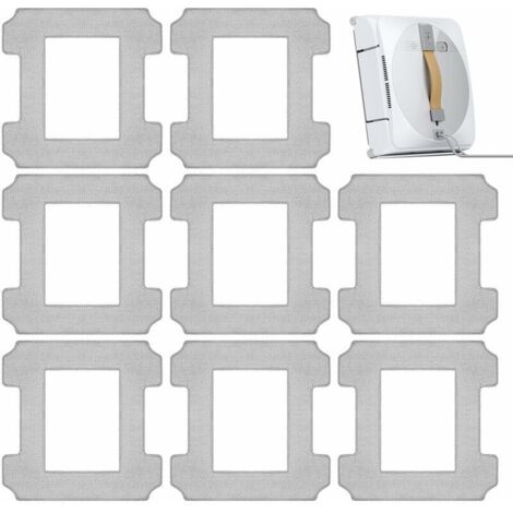Lot de 8 chiffons de nettoyage lavables en microfibre W1 Pro Kit d'accessoires pour robot aspirateur de fenêtre Ecovacs Winbot W1 W1 Pro Series