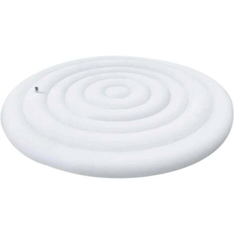YMYNY Couverture de Spa Gonflable, Couvercle De Bain à Remous Gonflable avec Valve de gonflage et de dégonflage Rapide et Facile, Coupe Vent, résistant à la Pluie, à la Neige (Rond 145cm)