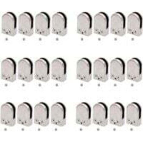 YMYNY Pinces à verre pour garde-corps, 24 pièces, clips de retenue en acier inoxydable trempé, support de verre réglable de 6 à 8 mm pour balustrade, escalier, main courante, support de verre en métal (1/4)