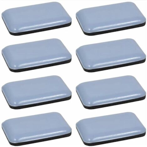 YMYNY 35 x 25 mm, 8x Patin glisseur téflon Teflon autocollant adhésif rectangulaire Protection Sol Parquet Pied Chaise Meuble (1/4)