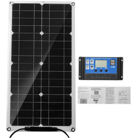 YMYNY Kit de panneau solaire portable 20 W chargeur de batterie 15 V controleur 30 A (1/5)