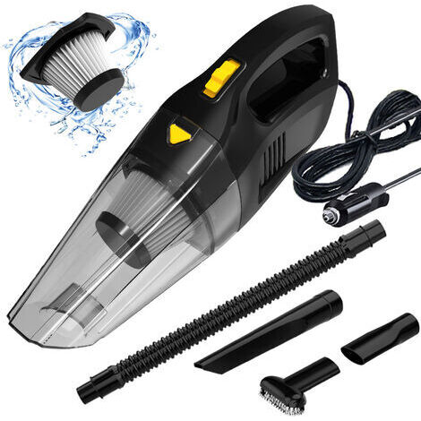 YMYNY spirateur à main 3 en 1, aspirateur portable sans fil 120W / 7000PA avec filtre HEPA, humide et sec, 30 minutes de travail, batterie rechargeable à faible bruit avec filtre pour la maison(noir) (1/4)
