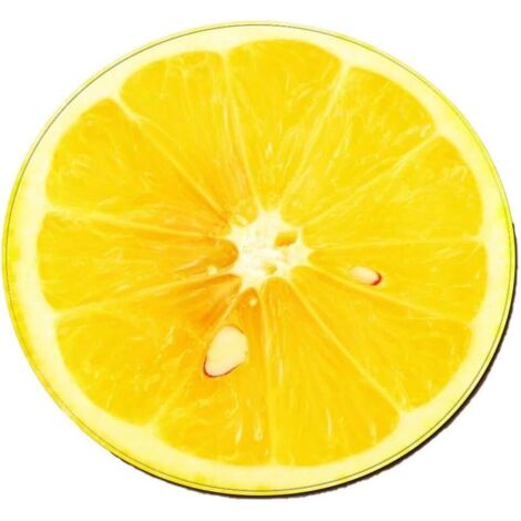 Mignon paillasson Rond Citron Tapis de Bain Absorbant l'eau Tapis de Salle de Bain Tapis de Sol antidérapant Doux Porte Avant Tapis Tapis de Bain (1/5)