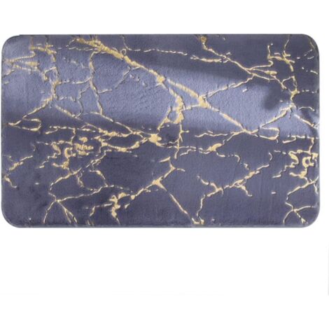 Tapis De Bain Antidérapants Super Absorbant Douche Salle De Bain Tapis Doux Plancher De Toilette Faux Lapin Tapis De Cheveux pour La Décoration Intérieure 40x60 Cm (1/5)