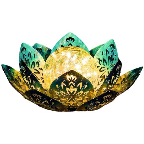 Lampe Solaire D'extérieur Ausolee,Lotus Boule En Verre Crack Lampe,lampe Solaire Exterieur Decorative Imperméable (1/4)