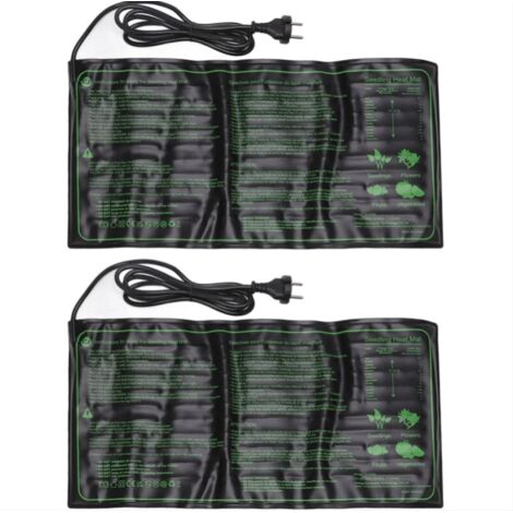 Decdeal 2 Pièces Tapis Chauffant Imperméable Pour Semis,Coussin à Température Constante pour la Croissance des Graines de Plantes,Prise UE 220-240V (1/4)