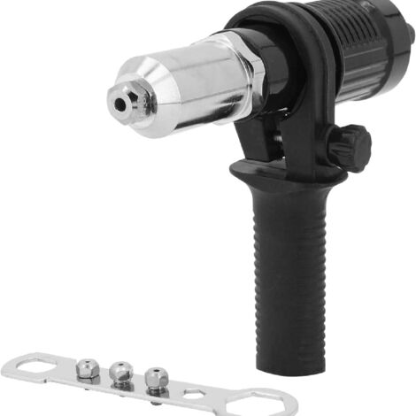 Kit adaptateur pour pistolet à riveter avec poignée et écrou d'insertion pour perceuse électrique sans fil (1/4)