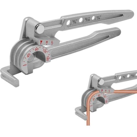 YMYNY Pipe Bender 180°Tube Bender Copper Tubing Bender, Ratchet Tubing Bender for 3/8",1/4",5/16",for Copper, Brass, Aluminum and Thin Steel Pipes (1/4)