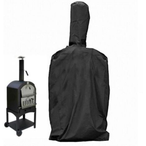 Housse pour Four À Pizza Extérieur,Couverture De Protection pour Barbecue,Imperméable,Contre Intempéries,210D Oxford Noir 165X65X45Cm