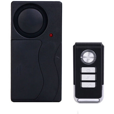 Alarme de vibration sans fil, alarme antivol antivol pour vélo/vélo/moto/voiture/véhicules/porte/fenêtre, 110db super fort (télécommande incluse) (1/5)