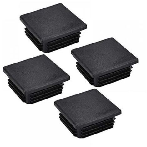 Lot de 20 embouts de pieds de chaise, bouchons de tube carré, embouts de colonne carrés en plastique pour pieds de meubles, chaises, 50 x 50 mm