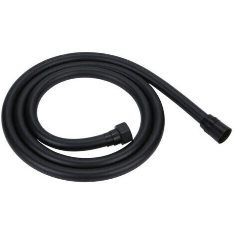 Noir Flexible Douche 1,5m en PVC Tuyau douche Avec double protection anti-torsion, tuyau de douche Remplacement Universel, Avec double tête en laiton de qualité supérieure, Anti-torsion (1/5)