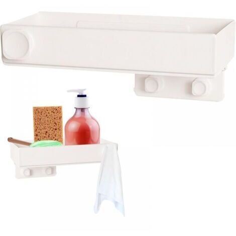 Porte-éponge pour évier de cuisine - Organiseur suspendu, sans perçage, pour évier de cuisine, salle de bain, brosse éponge, 1 pièce (1/4)