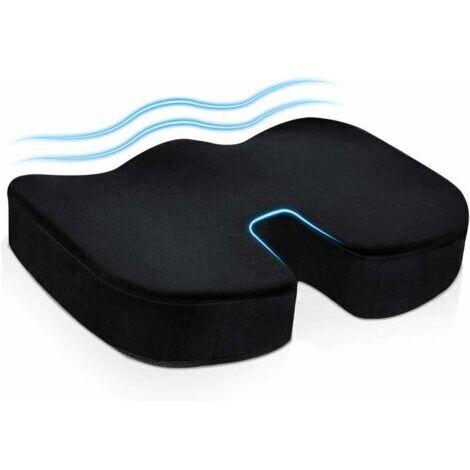 Coussin de Siège, Coussin d'Assise en Mousse à Mémoire, Coussin de Siège Anti-Escarres, Coussin Siège pour Sciatique, pour Siège de Voiture, Chaise, Fauteuil Roulant