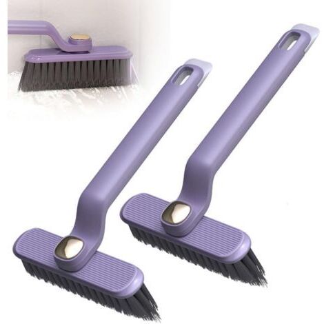 Lot de 2 brosses de nettoyage rotatives multifonctions, rotation à 360 degrés, sans angles morts, pour la cuisine et la salle de bain (violet) (1/5)