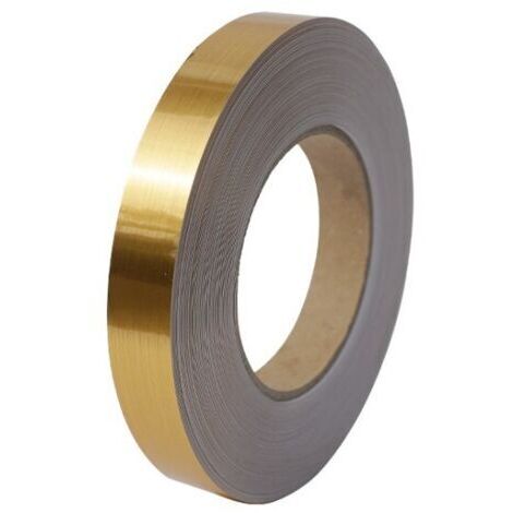 Serbia – Rouleau adhésif décoratif PVC 50m x 10mm – Imperméable et résistant à la déchirure – Pour sols, murs, plafonds, fenêtres – Couleur dorée - 50m2cm (1/5)