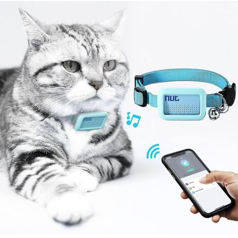 Collier pour chien étanche GPS Tracker Bluetooth Locator Chien et chat Collier anti-perte, Pet Locator Chat et chiot Bluetooth Dispositif anti-perte Collier anti-perte