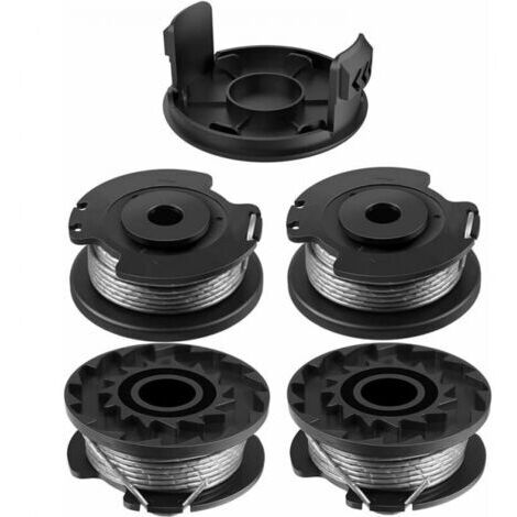 5 Pièces F016800569 Bobines de fil de Rechange pour débroussailleuse Bosch EasyGrassCut, F016800385 Bobine de Rechange de Tondeuse Compatible avec ART 23SL et ART 26SL (4pcs + 1pcs) (1/5)