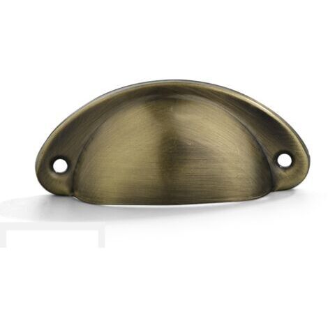 Bronze brossé-Poignee de meuble cuisine, 20 pièces poignée meuble, bouton de meuble, poignet meuble, poignee de meuble cuisine en fer courbé pour décorer des coiffeuses, des tiroirs, des meubles