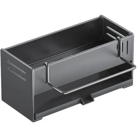 Porte Eponge Evier Cuisine, Organisateur Evier Cuisine, Acier au Carbone Porte éponge, Rangement Eponge Cuisine Porte Éponge Évier avec Plateau D'égouttage Amovible (1/5)