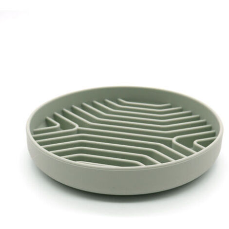 Gamelle verte anti-glouton, 19,8 x 19,8 cm, anti-basculement, avec ventouse, gamelle pour nourriture pour chien, gamelle anti-glouton pour chiens. (1/5)