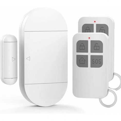 Alarme Porte, DéTecteur Ouverture Porte Avec SirèNe Puissante De 130 Db, Alarme De Porte Et FenêTre Sans Fil MagnéTique Pour Portes, FenêTres Et Armoires, La Maison,Office