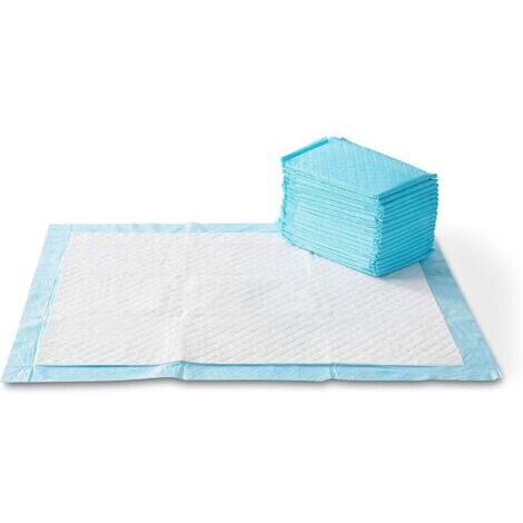 Coussinets d'apprentissage de la propreté économiques bleus (60 cm x 60 cm) pour chiots, anti-pipi, super absorbants et à séchage rapide, 40 unités