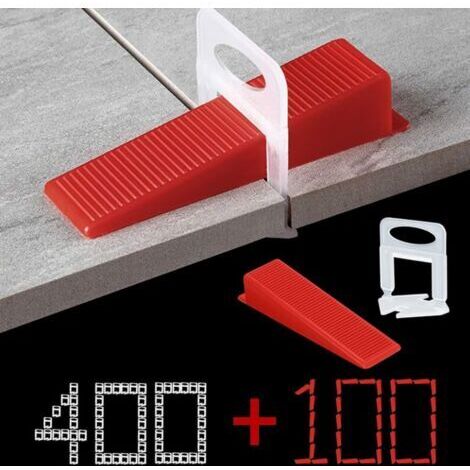 Système de nivment de carrelage de1.5mm de largeur de joint, 400 languettes de traction,100 pièces Cales réutilisables Ensemble,Système de nivment pour carrelage de Carreaux épaisseur3-12 mm (1/3)