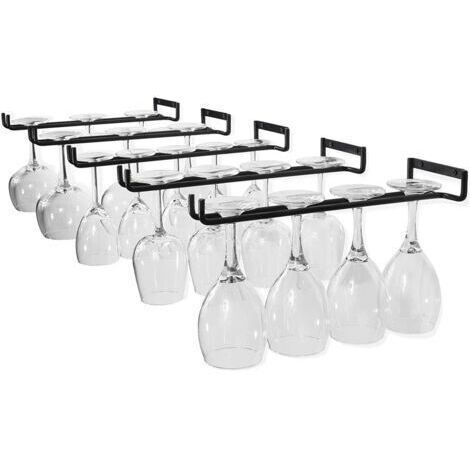 Hanging Glass Rack - Wine Glass Rack with 5 Rails for 13-18 Glasses, 30cm5cm2cm